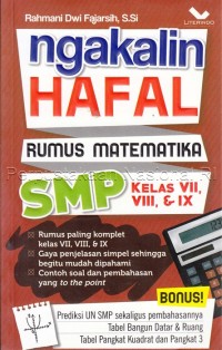 Image of Ngakalin Hafal Rumus Matematika SMP Kelas VII, VIII, dan IX